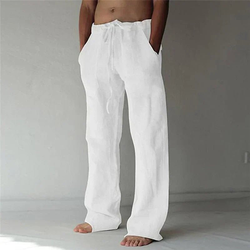 Herren Leinenhose Weites Bein | Entspannt Hero