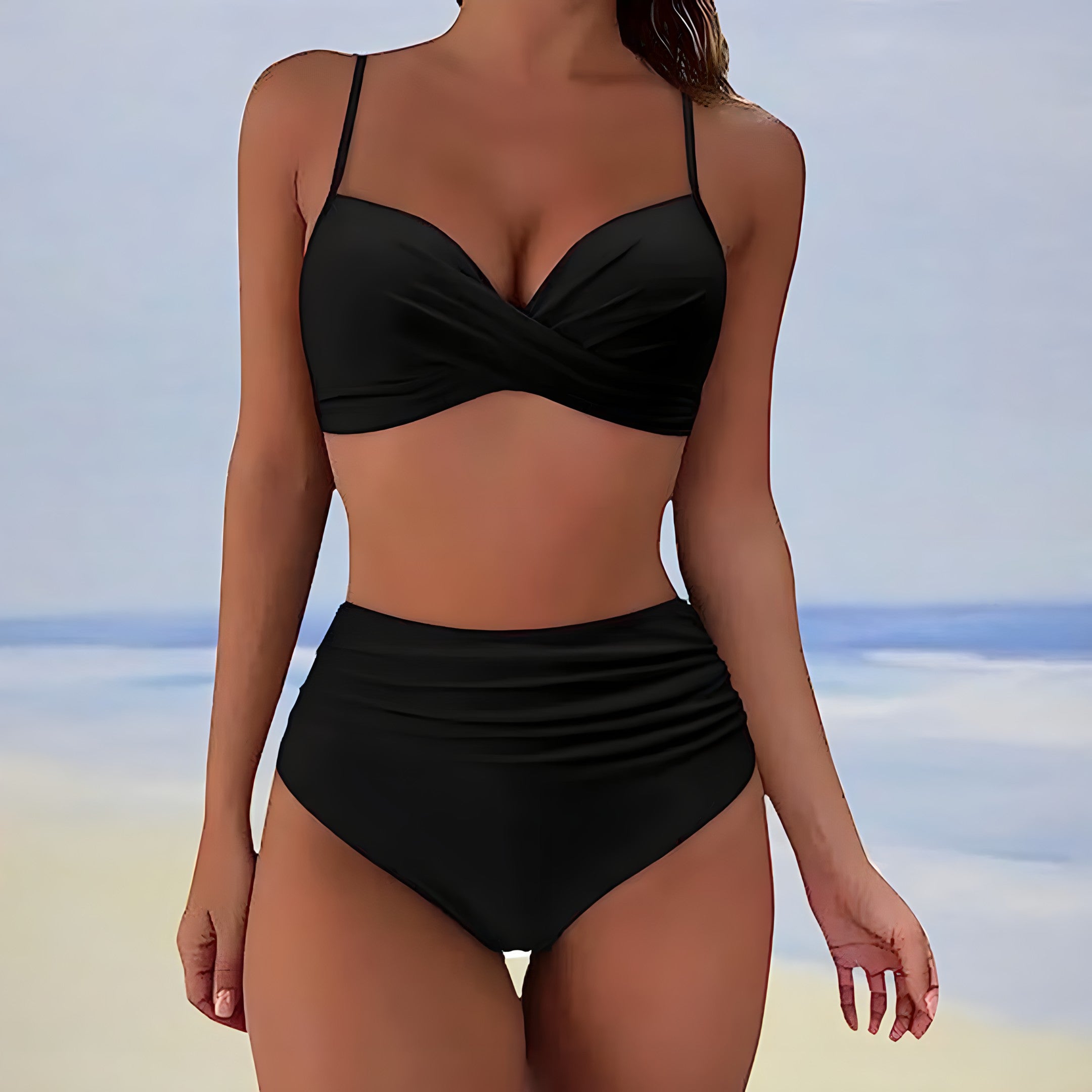 Elegantes Damen Bikini Set mit hoher Taille