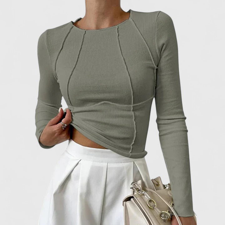 Langarmshirt Damen eng anliegend – Ansicht 5