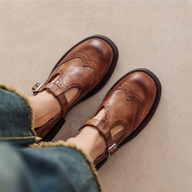 Eleganter Loafer Damen flach mit Riemen