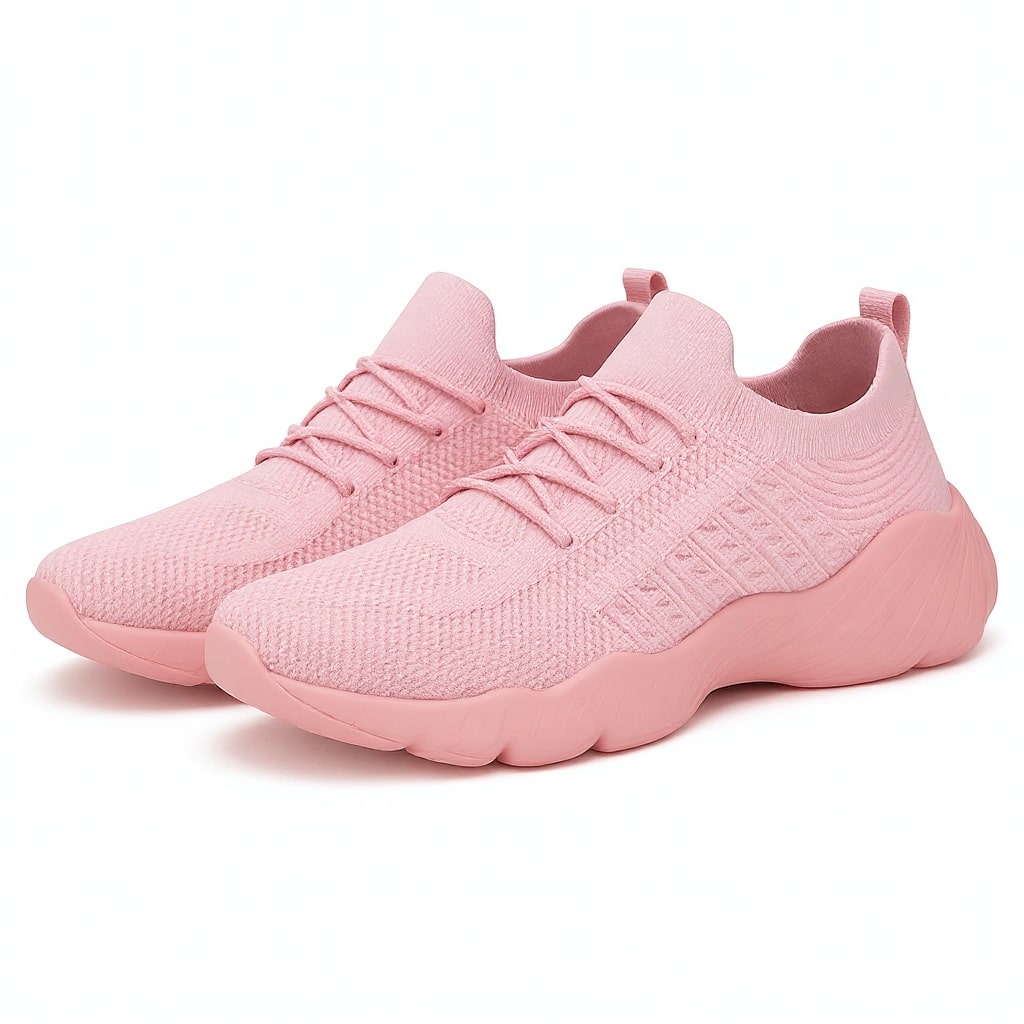 Orthopädische Sneaker aus Strickmesh mit Schnürung