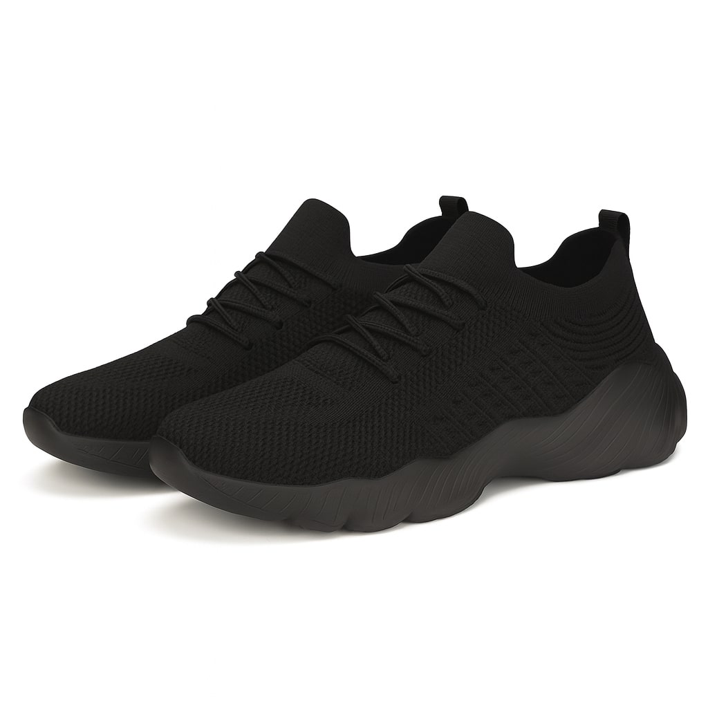 Orthopädische Sneaker aus Strickmesh mit Schnürung
