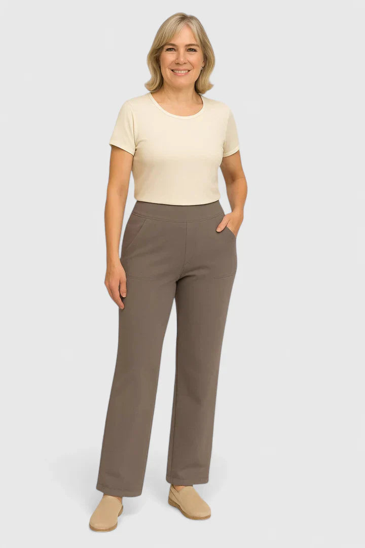 Damen Hose Weit mit Stretchbund