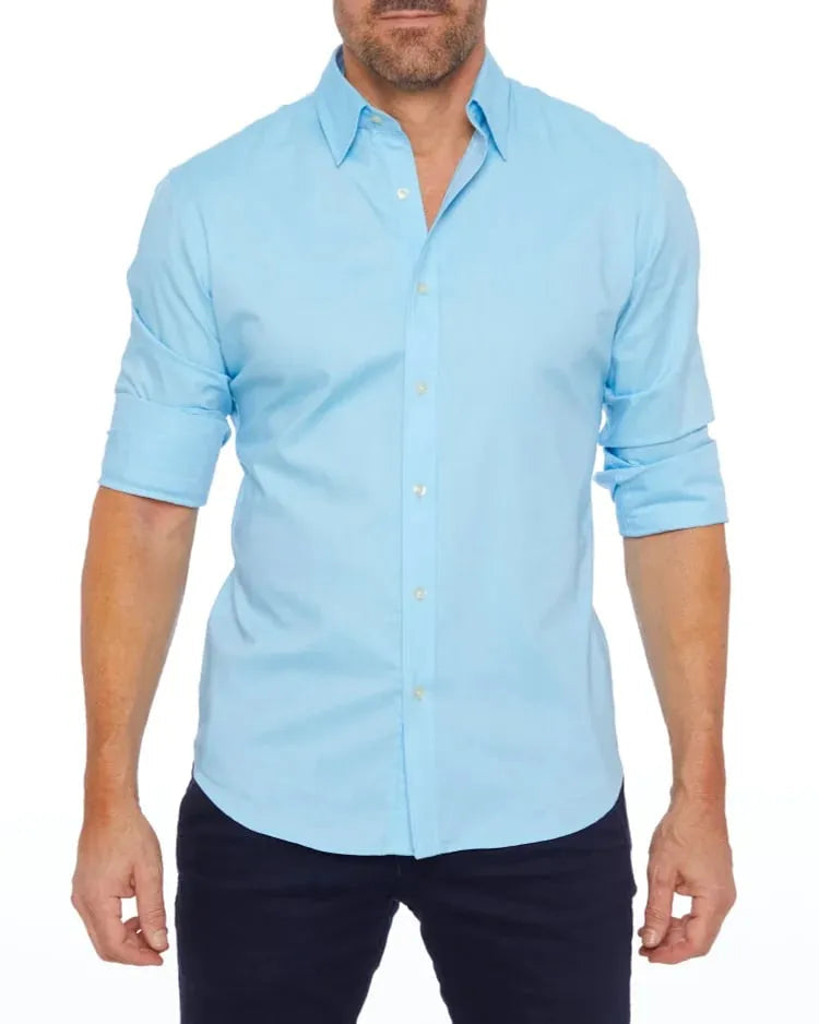 Hemd mit Reissverschluss langarm Slim Fit – Ansicht 5