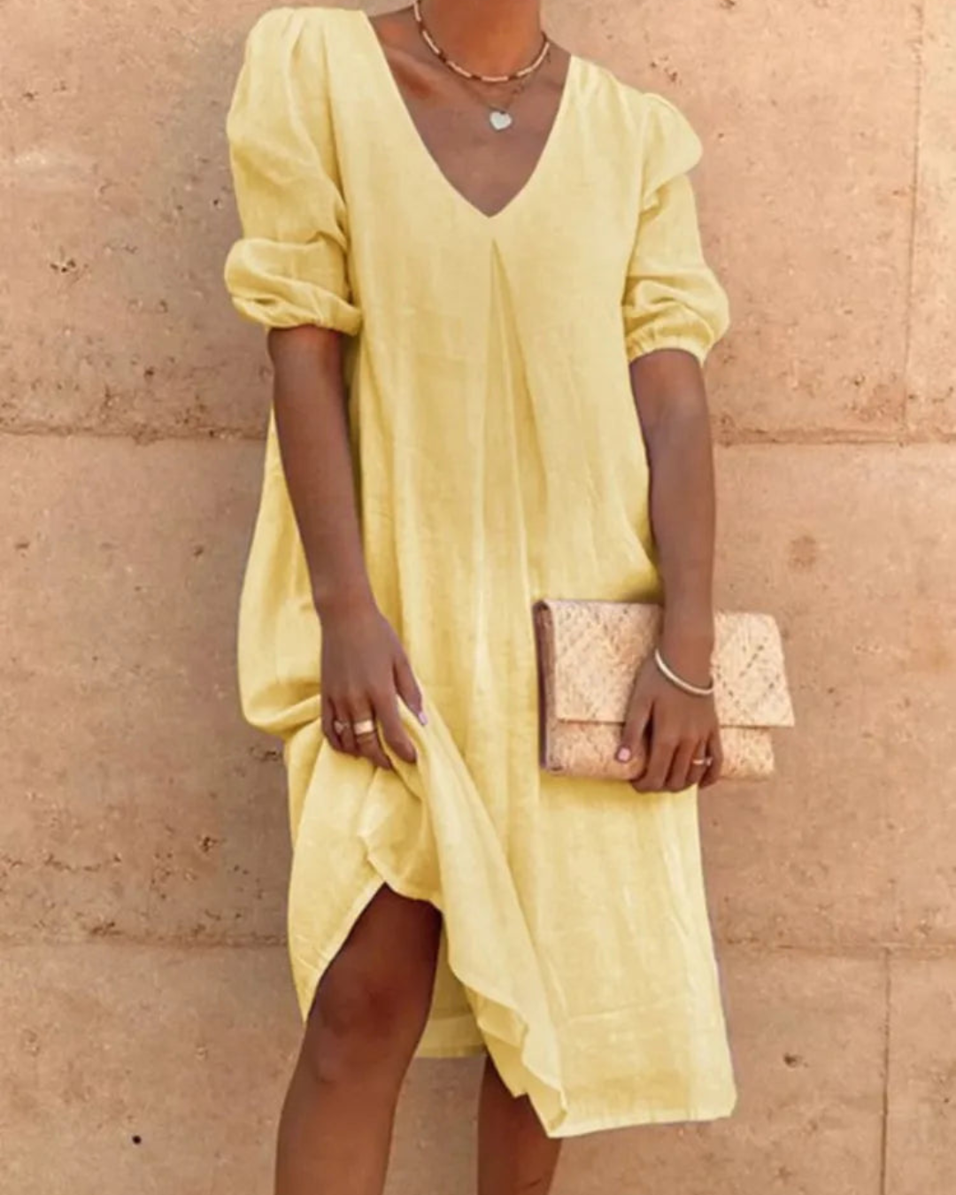 Damen Sommer Luftige Midi Kleid