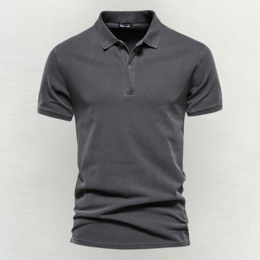 Stilvolles Herren-Poloshirt kurzarm mit Knopfleiste – Ansicht 4
