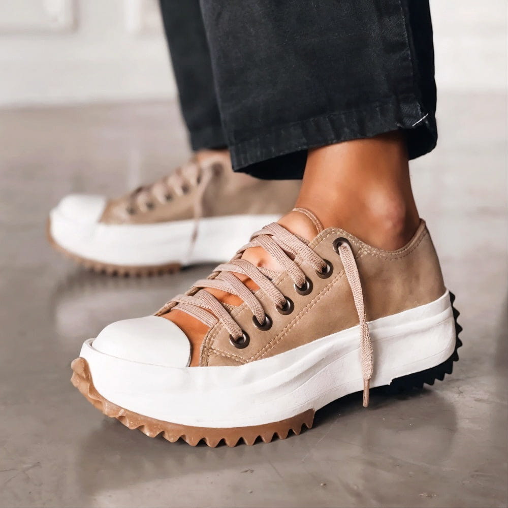 Orthopädische Plateau-Sneaker Damen mit Schnürung