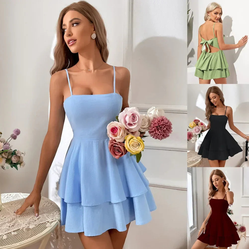 Damen Elegante Mini Kleid – Ansicht 6