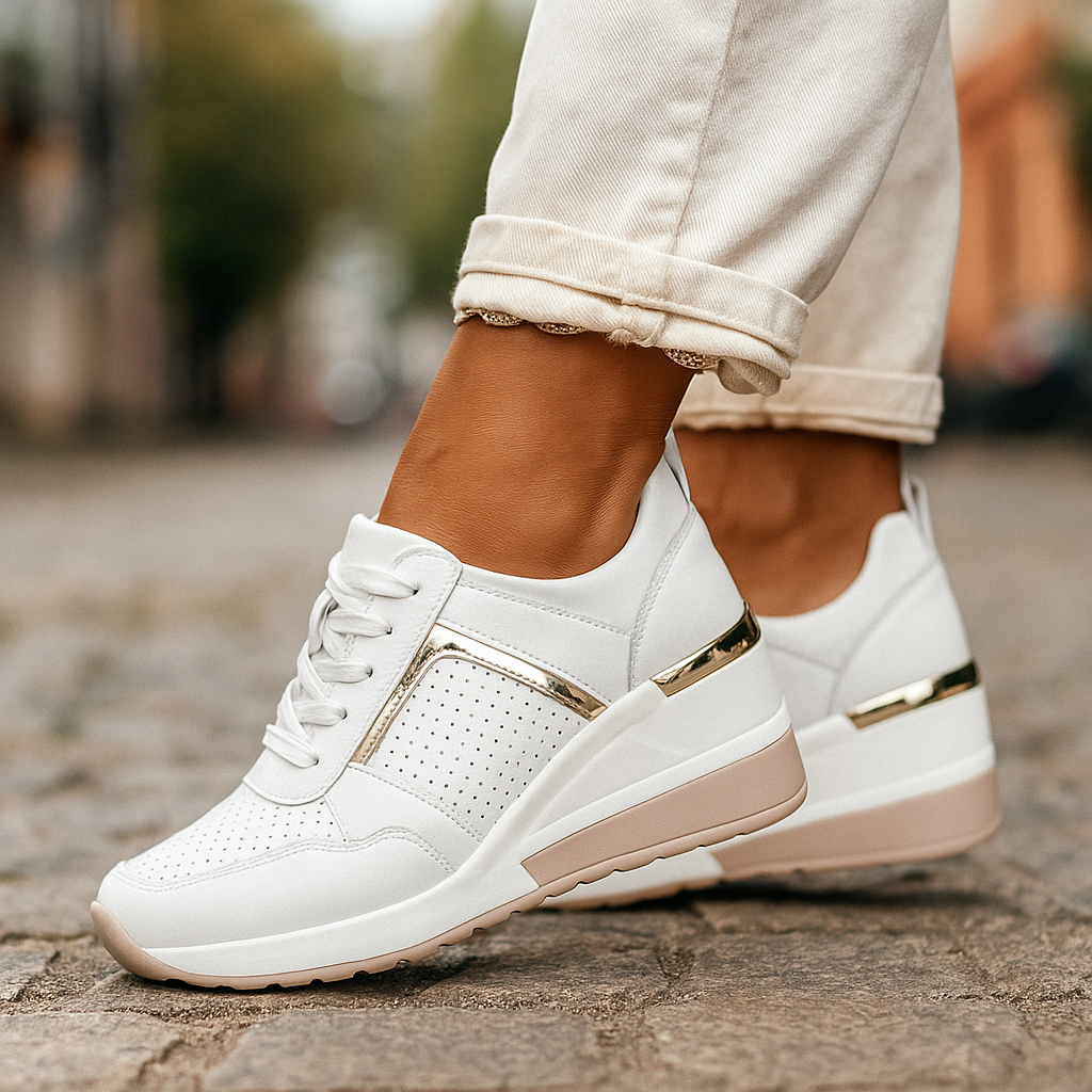Plateau-Sneaker Damen mit Schnürung