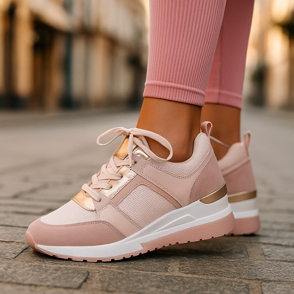 Plateau-Sneaker Damen mit Schnürung