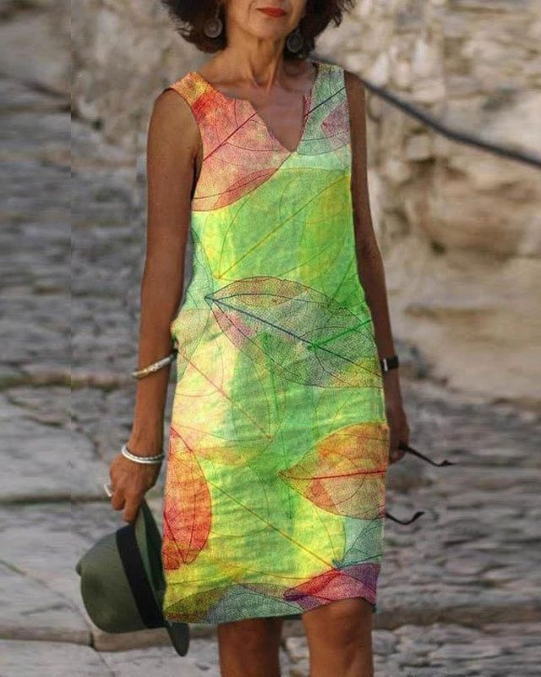 Damen Sommer Strand Midi Kleid