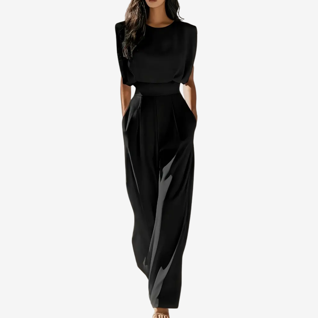 Jumpsuit Damen ärmellos mit weitem Bein