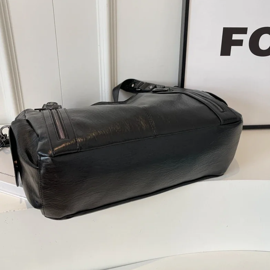 Damen Stilvolles Schultertasche mit Reißverschluss – Ansicht 16