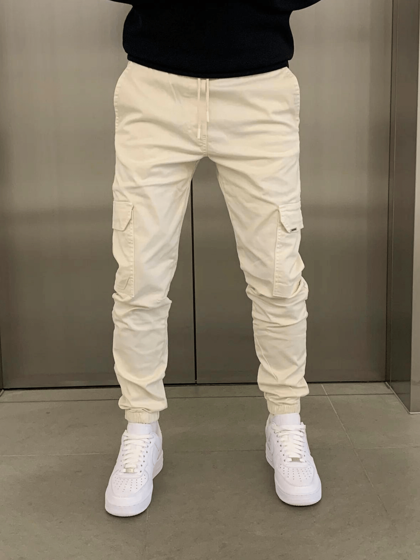Cargohose Herren | Arbeitshosen Jogger Stil Mit Bündchen