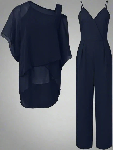 Eleganter Chiffon Zweiteiler für Abende