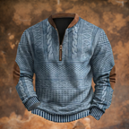 Pullover Mit Reißverschluss | Strukturiertes Musterdesign