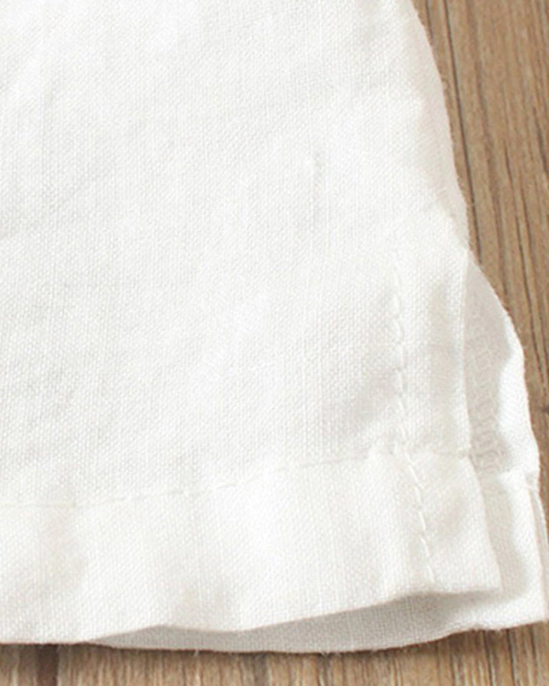 Damenbluse kurzarm mit Zierknöpfen