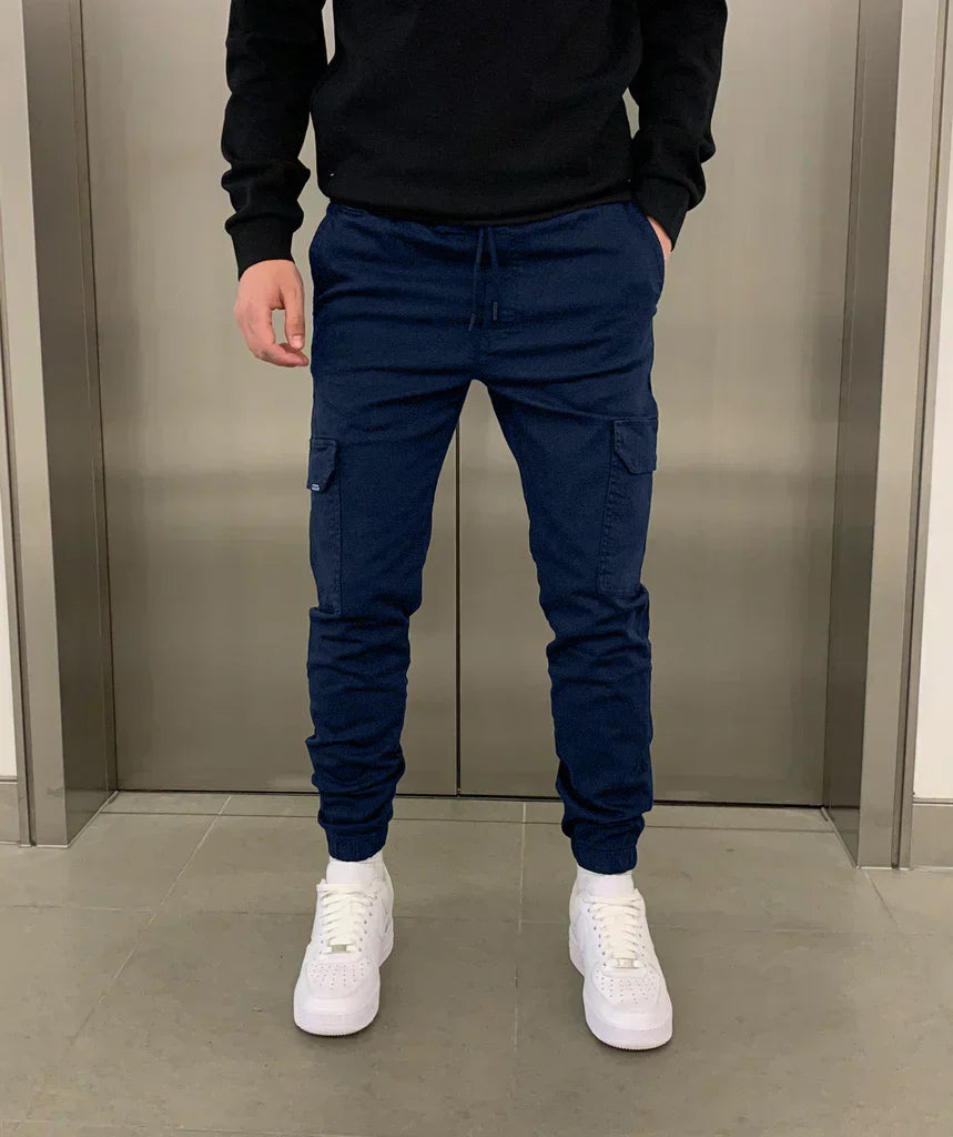 Cargohose Herren | Arbeitshosen Jogger Stil Mit Bündchen