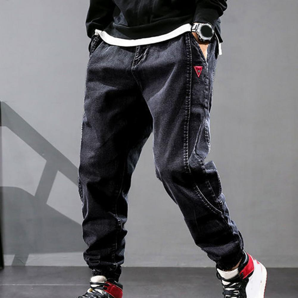 Herren Baggy Jeans Denim mit Kordelzug
