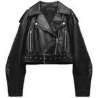 Bikerjacke Damen kurz mit Reißverschluss