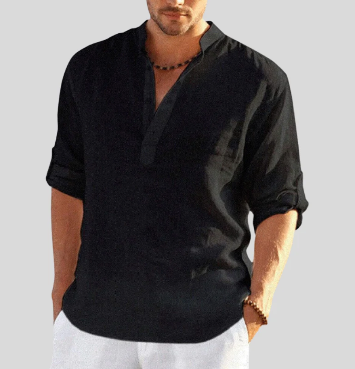 Elegantes Leinenhemd Herren – Ansicht 4