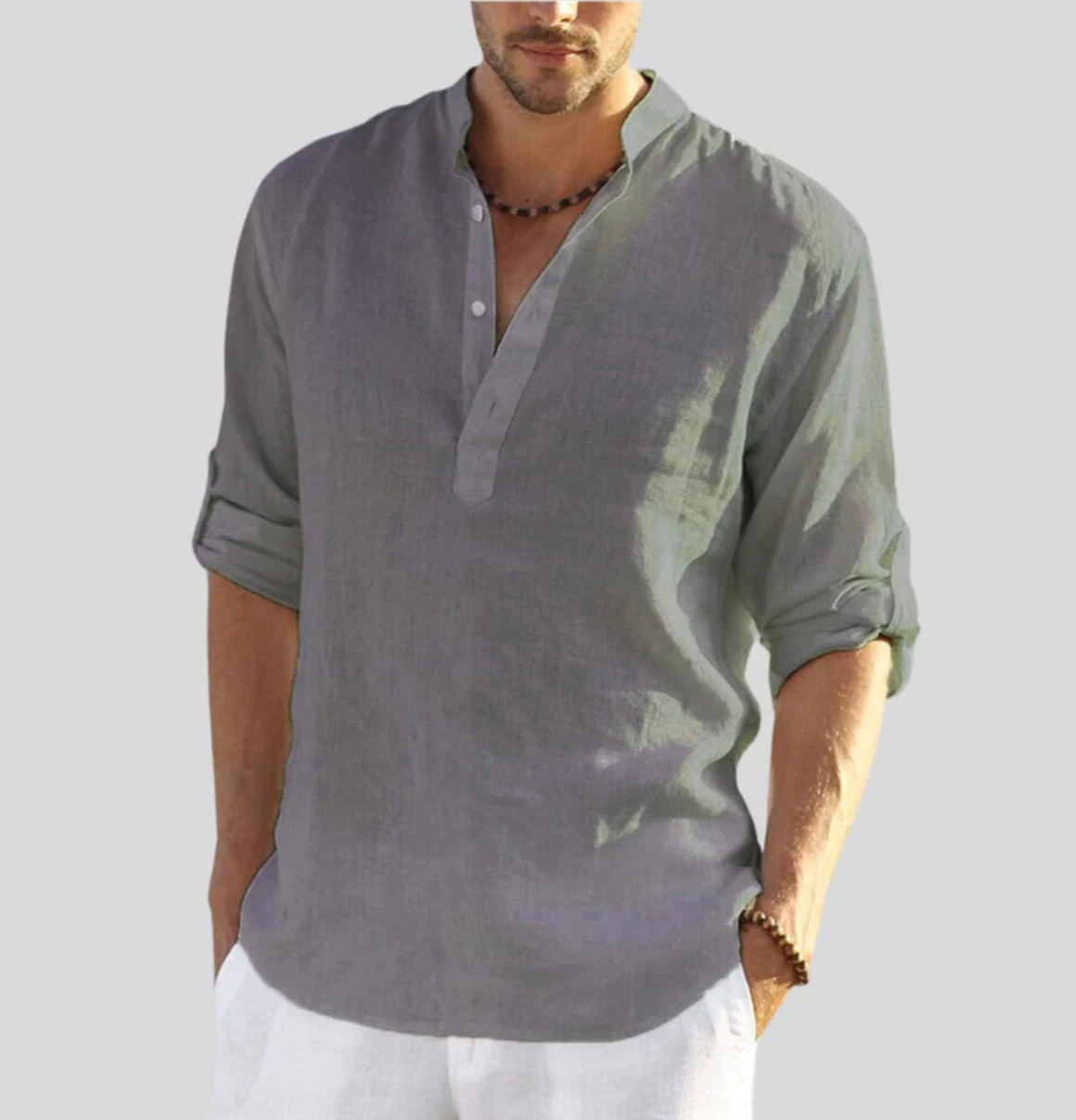 Elegantes Leinenhemd Herren – Ansicht 5