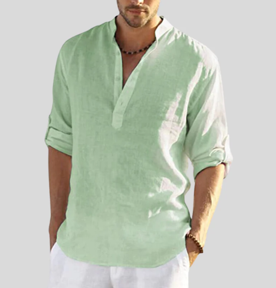 Elegantes Leinenhemd Herren – Ansicht 6