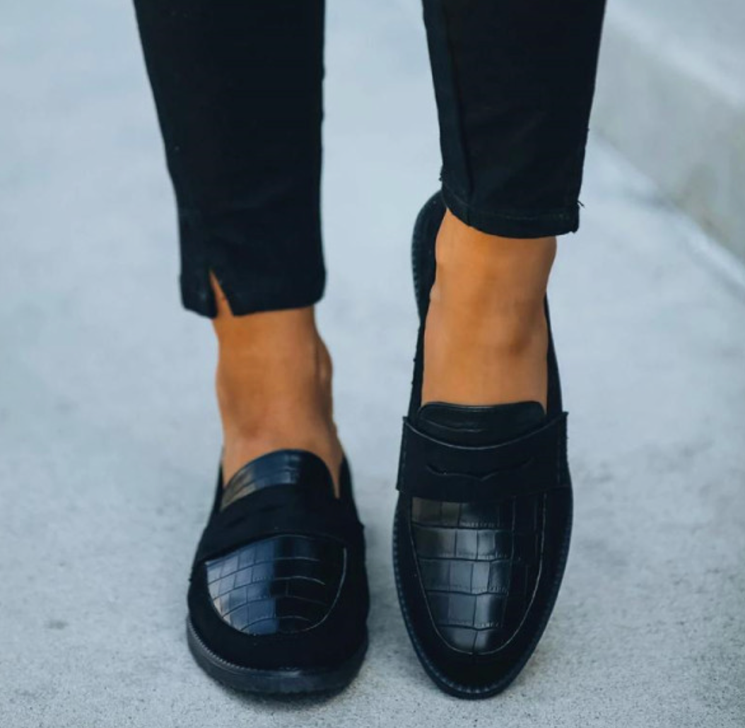 Loafer Damen mit Krokoprägung