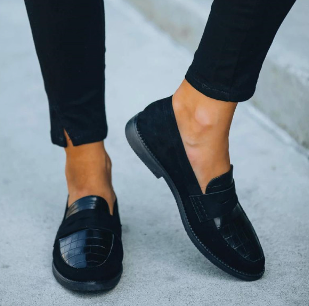 Loafer Damen mit Krokoprägung