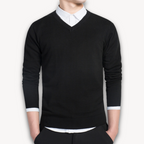 V Ausschnitt Pullover | Schmaler Schnitt für Business und Alltag