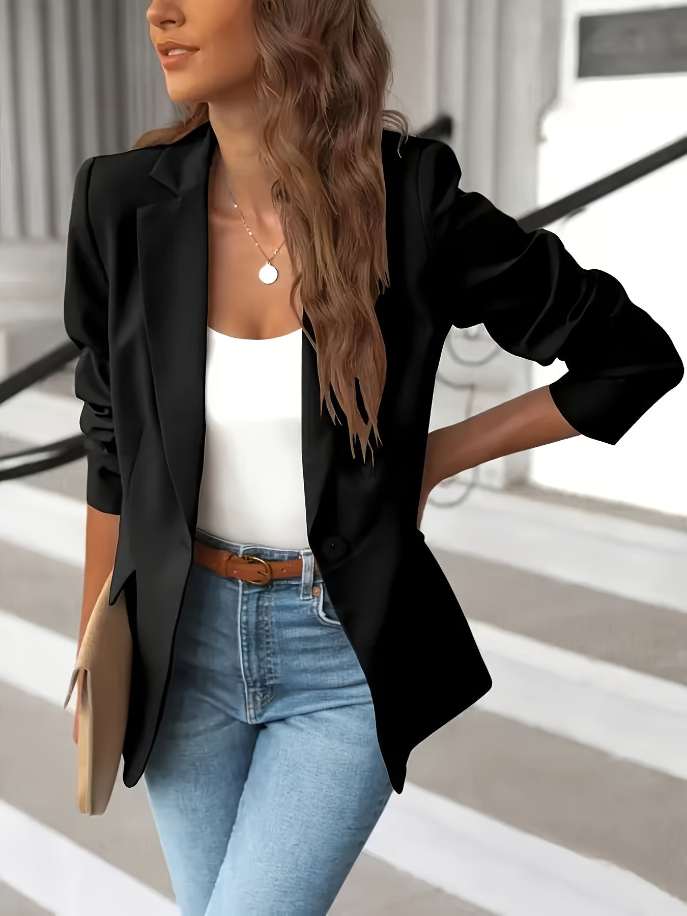 Blazer Damen tailliert einreihig