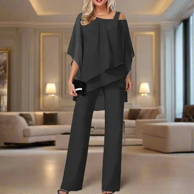 Eleganter Chiffon Zweiteiler für Abende