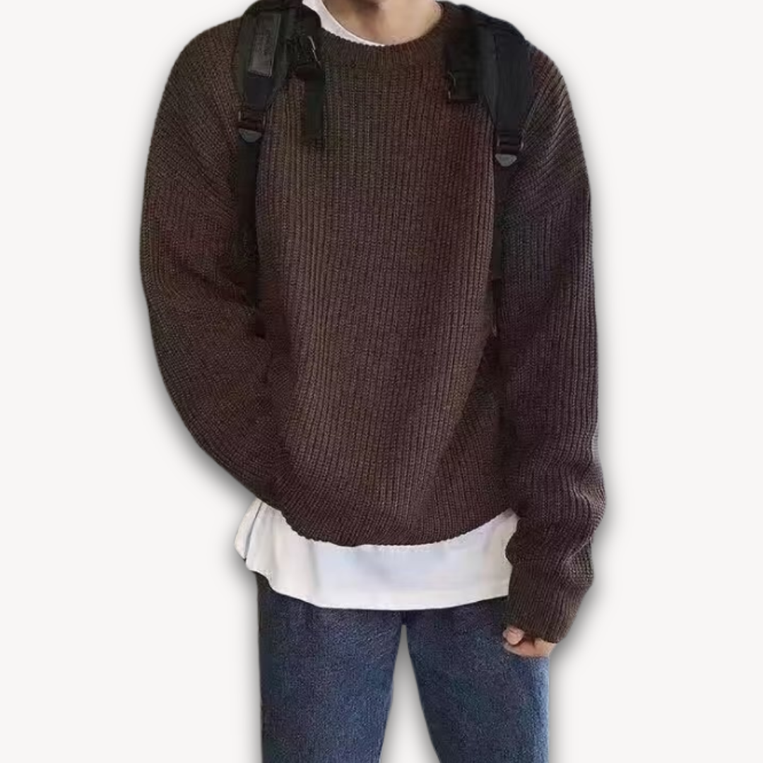 Strickpullover | Oversized Pullover mit Rundhalsausschnitt
