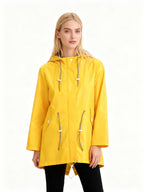 Damen Regenjacke Lang mit Kapuze