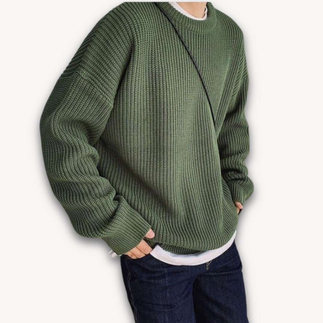 Strickpullover | Oversized Pullover mit Rundhalsausschnitt