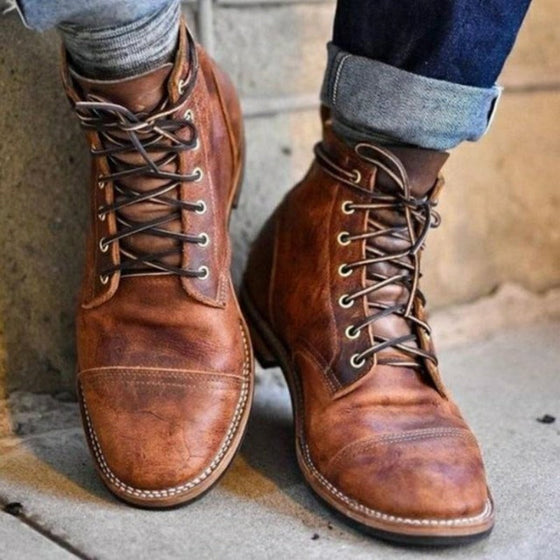 Elegantes Schnürstiefel für Herren knöchelhoch