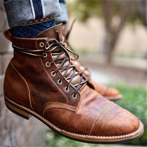 Elegantes Schnürstiefel für Herren knöchelhoch
