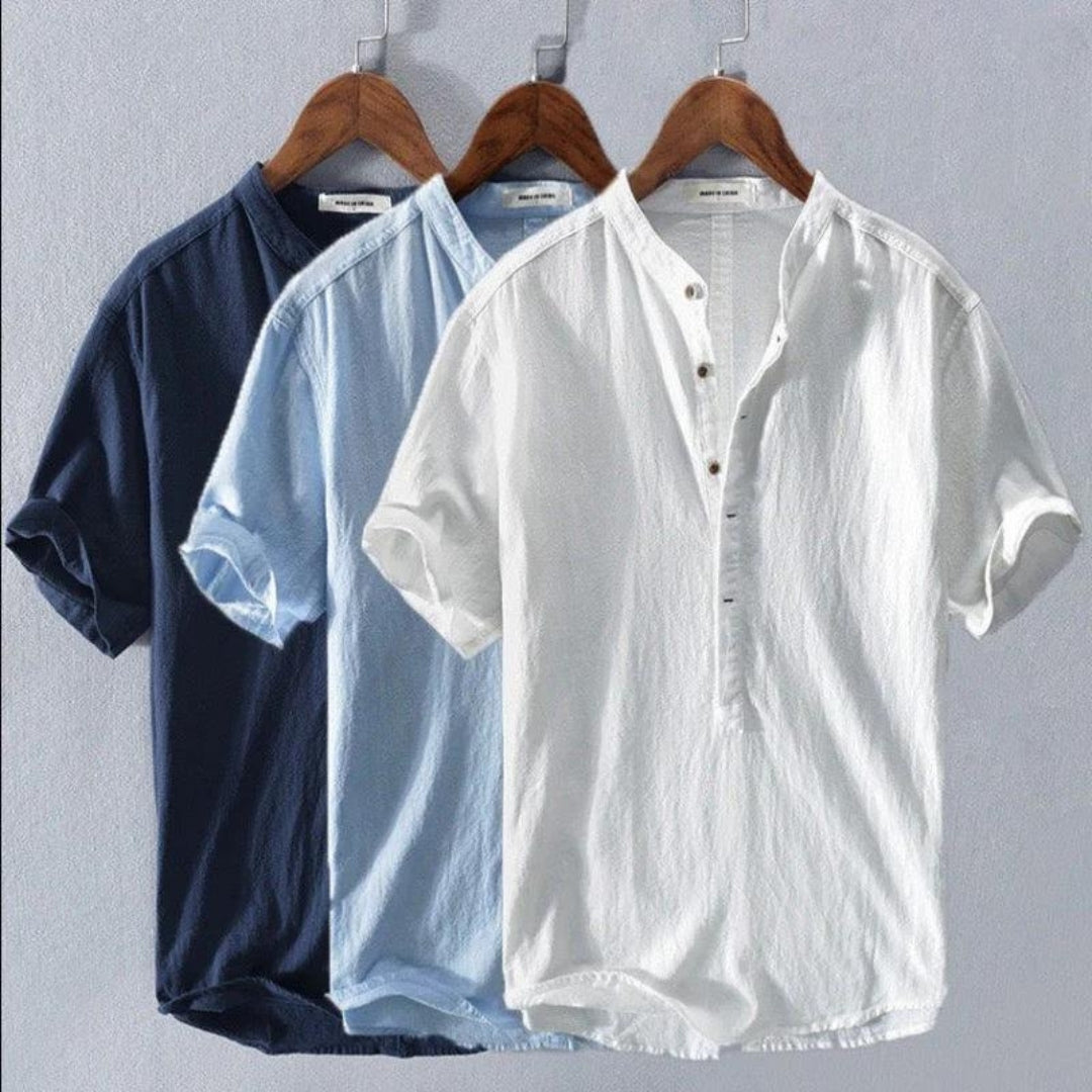 Elegantes Hemd Herren mit Stehkragen – Ansicht 4