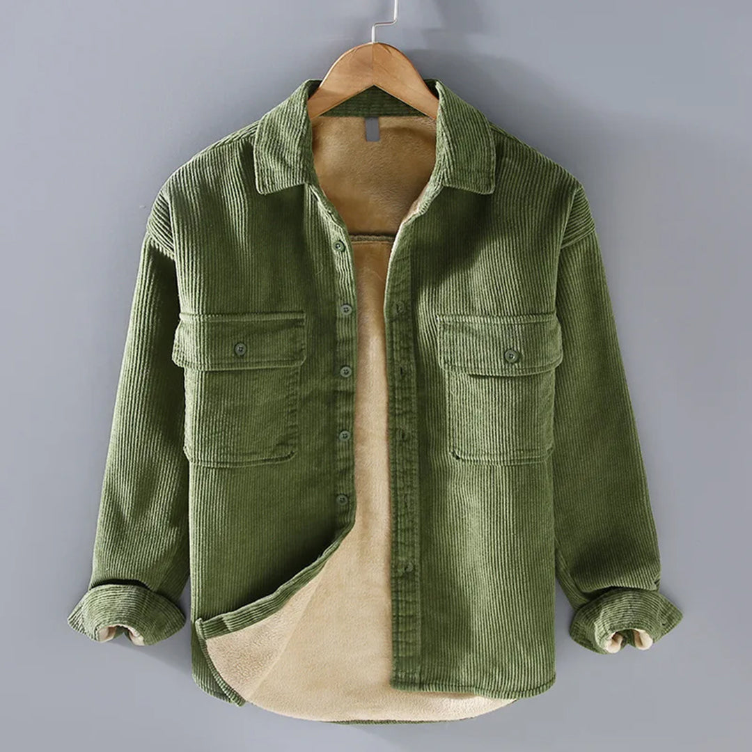 Cordjacke Herren mit Knopfleiste – Ansicht 4