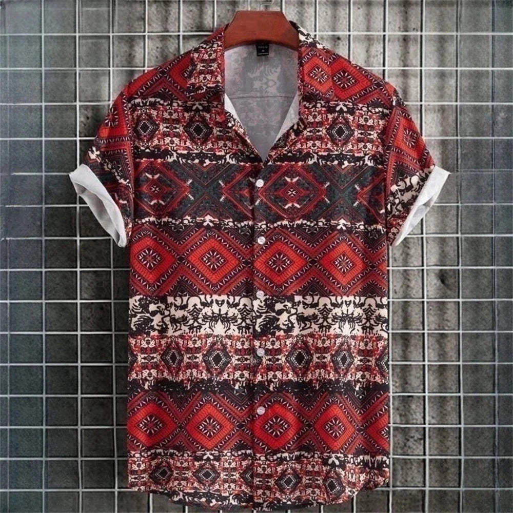 Hawaii Hemd Herren Kurzarm gemustert