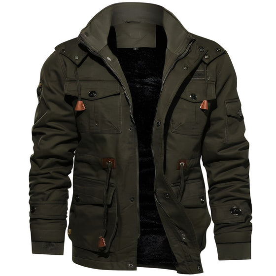 Herren Militärjacke mit Taschen