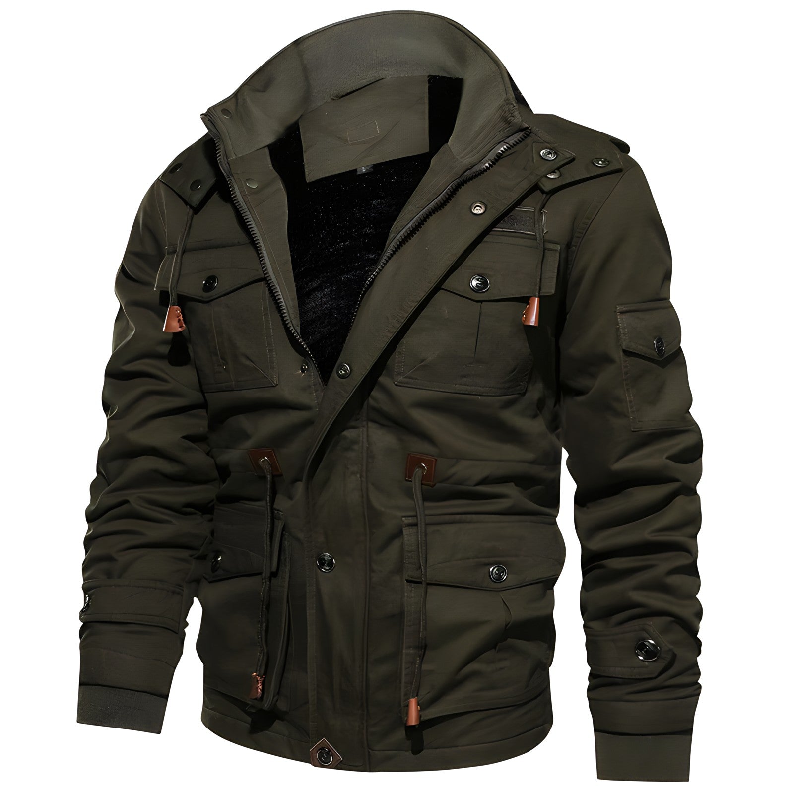 Herren Militärjacke mit Taschen