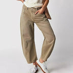Jeans Damen Hohe Taille locker