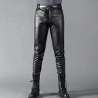 Lederhosen Stretch Kunstleder Slim Fit