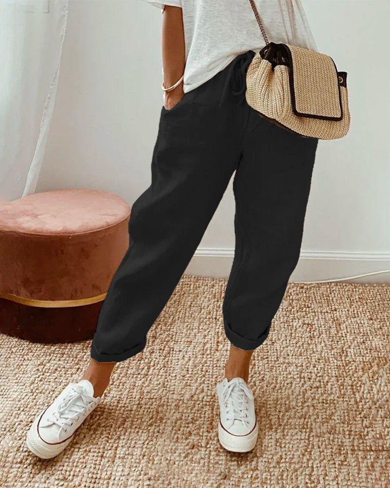 Leinenhose Damen mit Gummibund