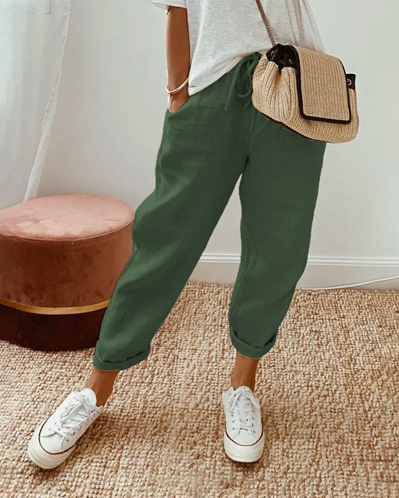 Leinenhose Damen mit Gummibund