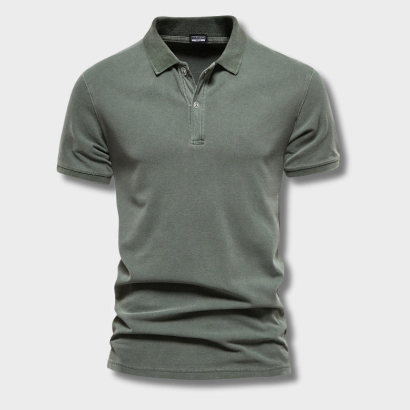 Stilvolles Herren-Poloshirt kurzarm mit Knopfleiste – Ansicht 3