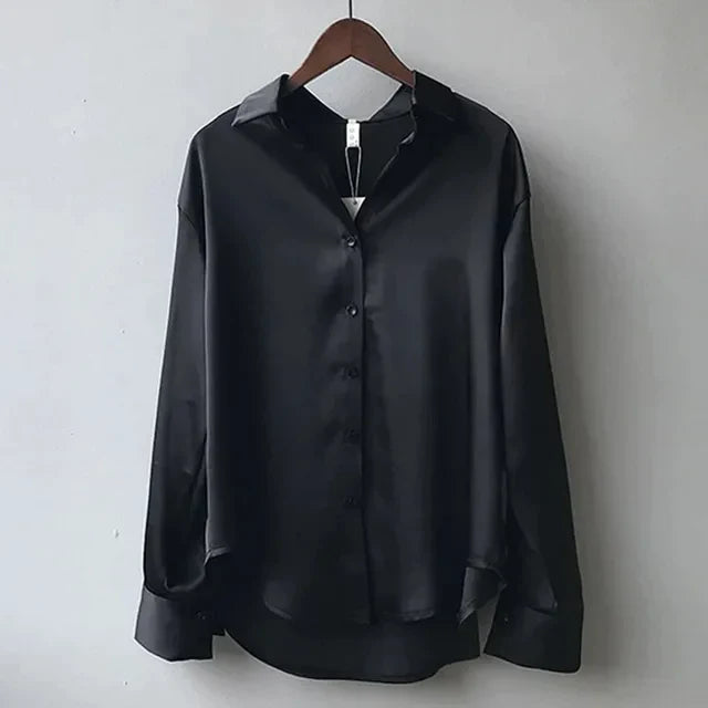 Damenbluse mit Kragen Langarm