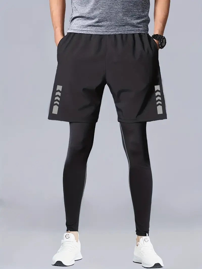 Sportset Herren 2-teilig Tights Shorts