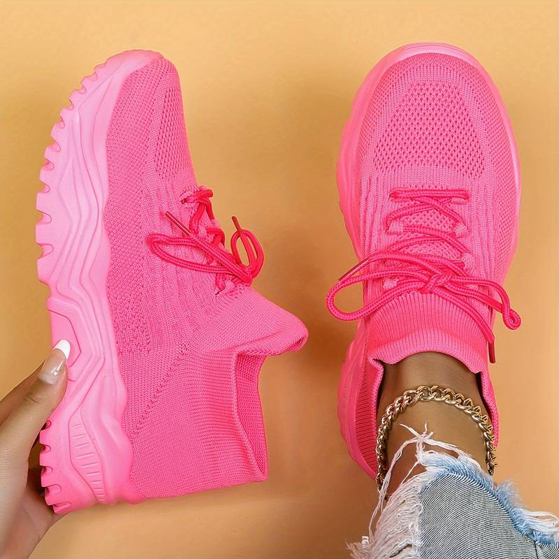 Orthopädische Schuhe Damen Strick Plateau